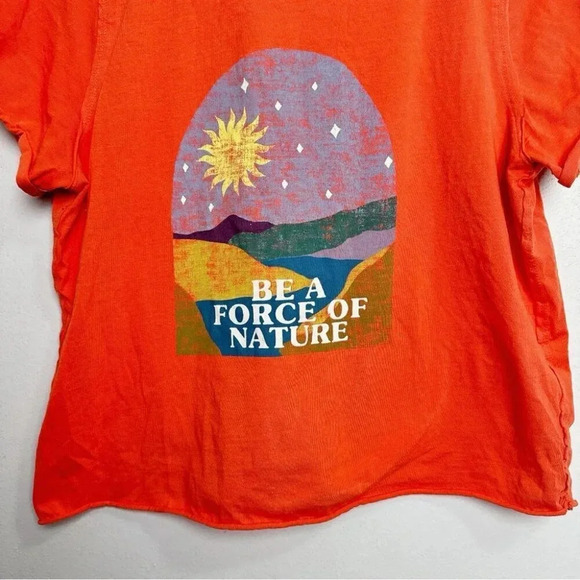 Anthropologie Womens Size Xsmall Graphics and  Grain Force of Nature Tee - Picture 4 of 12